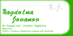 magdolna jovanov business card